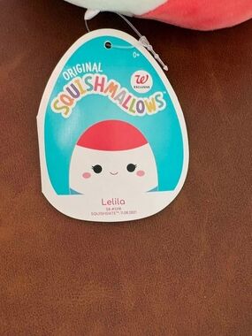 Squishmallows Leila Plush Tag - Pink & Aqua
